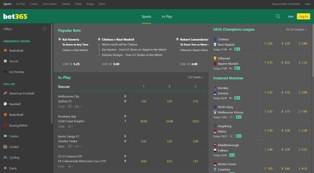 bet365 webová stránka šport